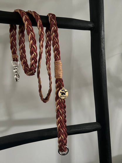 Braid leash sparkling peach