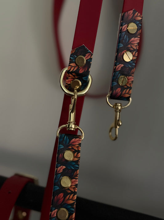 Duo Leash Accent Graphic leaves