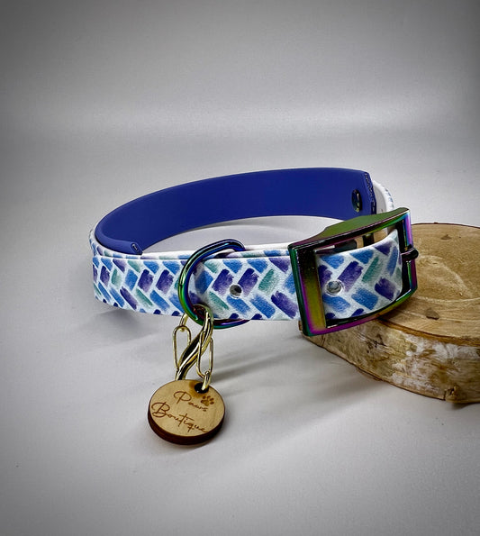 Duo Collar Full Graphic Blue brush