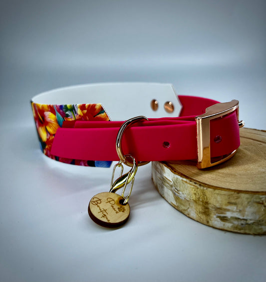 Duo Collar graphic hibiscus hunter