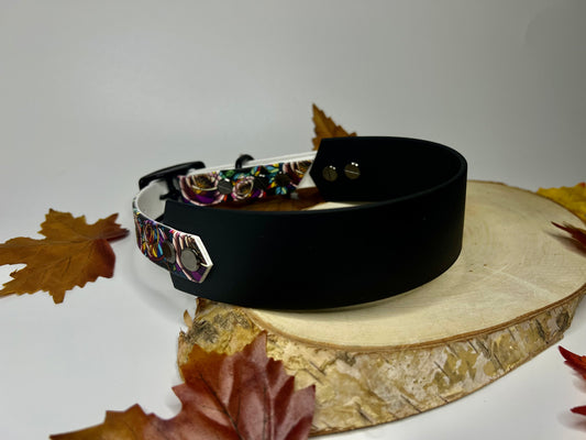 Duo Collar gegraveerde glazen rozen